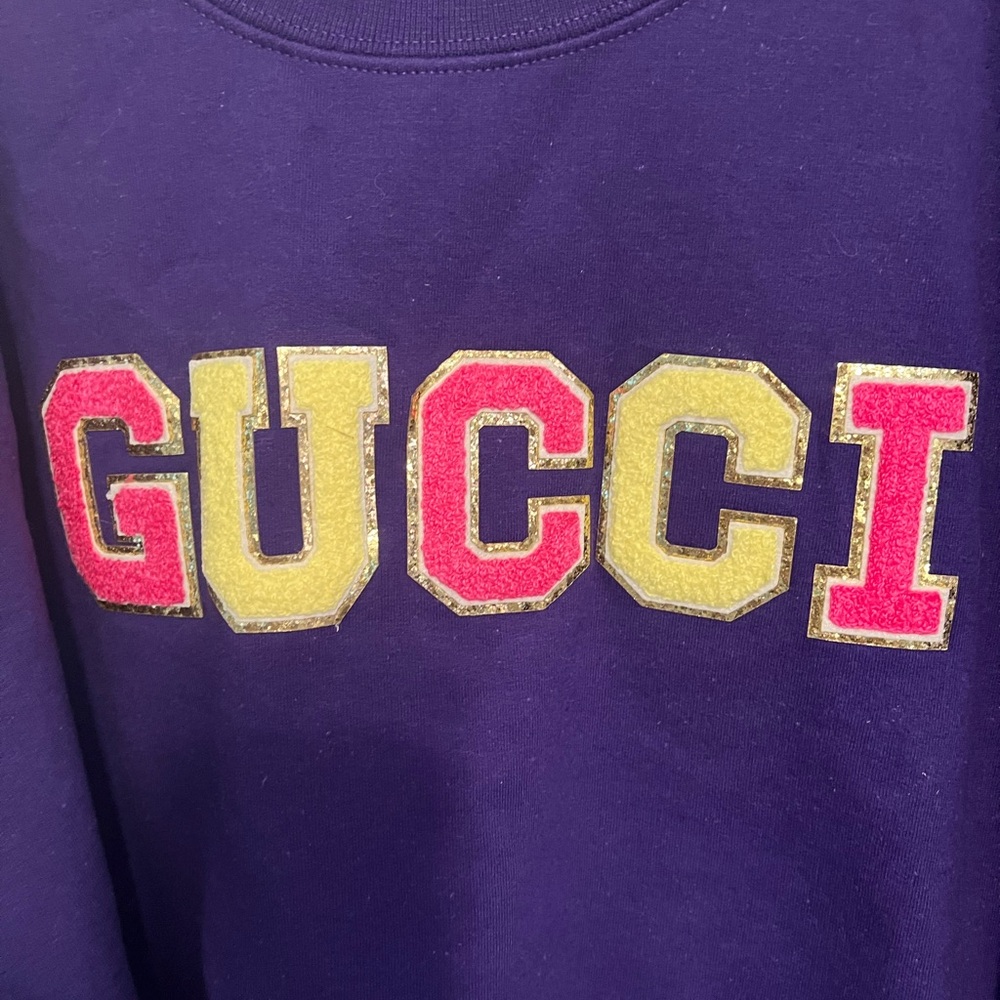 Gildan Purple Crewneck Sweatshirt - Picture 2 of 3